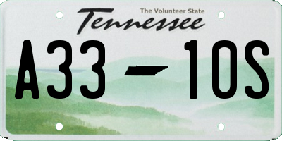TN license plate A3310S