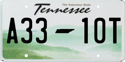 TN license plate A3310T