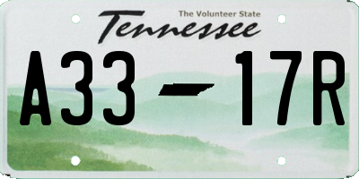 TN license plate A3317R