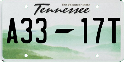 TN license plate A3317T
