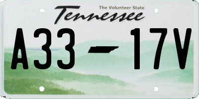 TN license plate A3317V