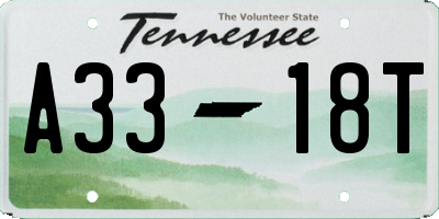 TN license plate A3318T