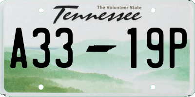 TN license plate A3319P