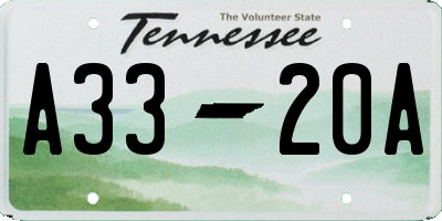 TN license plate A3320A