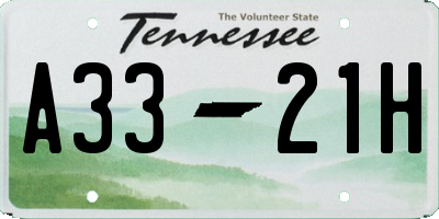 TN license plate A3321H