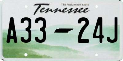 TN license plate A3324J