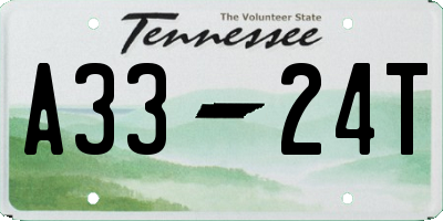 TN license plate A3324T