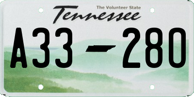 TN license plate A3328O