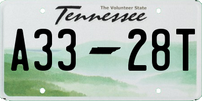 TN license plate A3328T