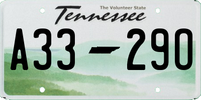 TN license plate A3329O