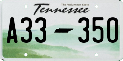 TN license plate A3335O