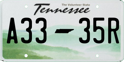 TN license plate A3335R
