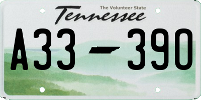 TN license plate A3339O