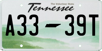 TN license plate A3339T