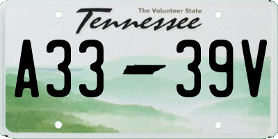 TN license plate A3339V