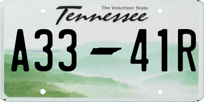 TN license plate A3341R