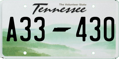 TN license plate A3343O