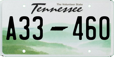 TN license plate A3346O