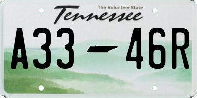 TN license plate A3346R