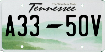 TN license plate A3350V