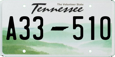 TN license plate A3351O