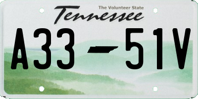 TN license plate A3351V