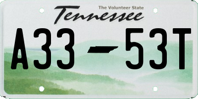 TN license plate A3353T