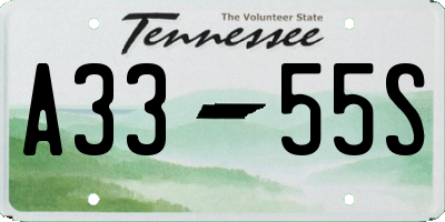 TN license plate A3355S
