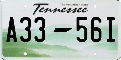 TN license plate A3356I