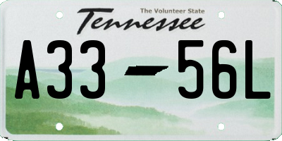 TN license plate A3356L