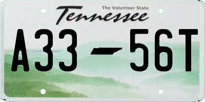 TN license plate A3356T