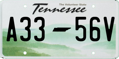 TN license plate A3356V