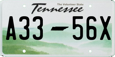 TN license plate A3356X