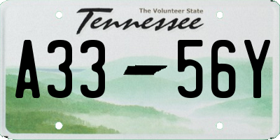 TN license plate A3356Y