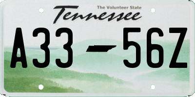 TN license plate A3356Z