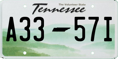 TN license plate A3357I