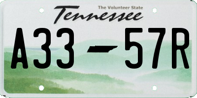 TN license plate A3357R