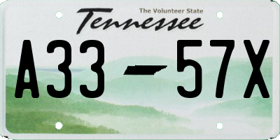 TN license plate A3357X