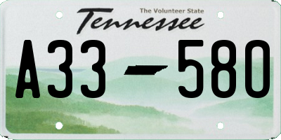 TN license plate A3358O