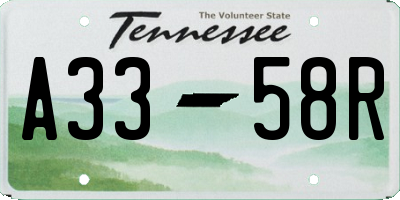 TN license plate A3358R