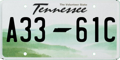 TN license plate A3361C