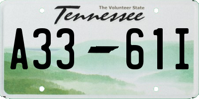 TN license plate A3361I