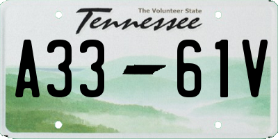 TN license plate A3361V