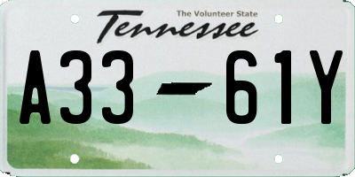 TN license plate A3361Y
