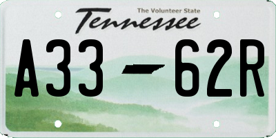 TN license plate A3362R