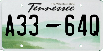 TN license plate A3364Q
