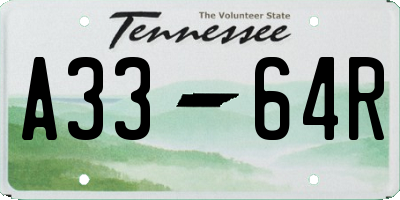 TN license plate A3364R