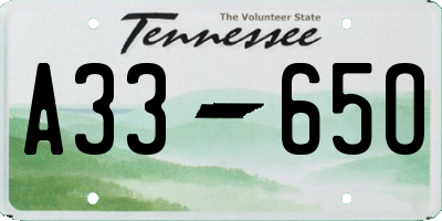 TN license plate A3365O