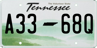 TN license plate A3368Q