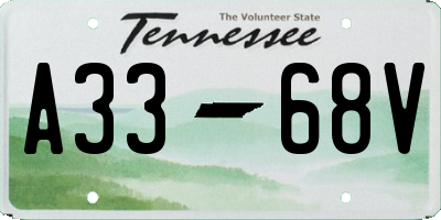 TN license plate A3368V